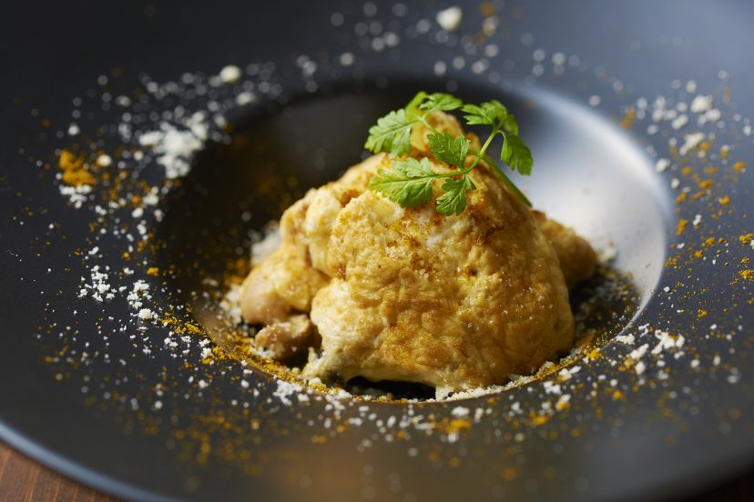 きのこのふんわりオムレツ カレー風味