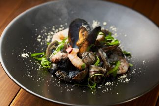 魚介のイカ墨リゾット